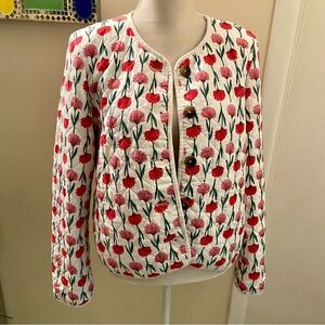 ✨EUC J. Crew Quilted Floral Jacket